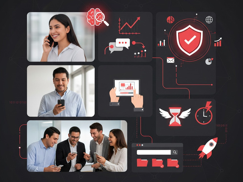 Salesperson having a smart conversation with a customer